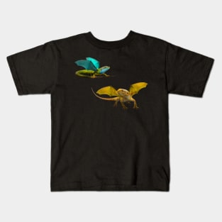 Yellow and Blue Dragon Kids T-Shirt